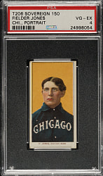 1909-1911 T206 White Border Fielder Jones Portrait PSA VG-EX 4 - Sovereign 150 Back