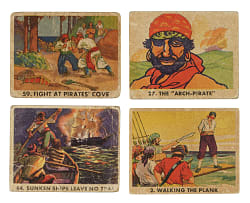 1930s R109 Gum, Inc. "Pirate's Picture" Near-Complete Set (70/72) Plus 23 Duplicates