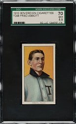 1909-1911 T206 White Border Fred Abbott SGC EX+ 70 - Sovereign 350 Back