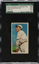 1909-1911 T206 White Border Hooks Wiltse Pitching SGC EX+ 70 - Sovereign 350 Back