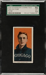 1909-1911 T206 White Border Lou Fiene Portrait SGC EX+ 70 - Sovereign 350 Back