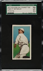 1909-1911 T206 White Border Cy Seymour Throwing SGC EX+ 70 - Sovereign 350 Back