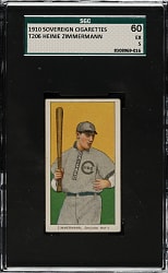 1909-1911 T206 White Border Heinie Zimmerman SGC EX 60 - Sovereign 350 Back