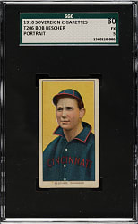 1909-1911 T206 White Border Bob Bescher Portrait SGC EX 60 - Sovereign 350 Back