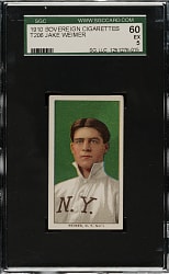 1909-1911 T206 White Border Jake Weimer SGC EX 60 - Sovereign 350 Back