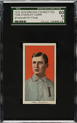 1909-1911 T206 White Border Charley Carr SGC EX 60 - Sovereign 350 Back