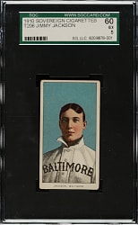 1909-1911 T206 White Border Jimmy Jackson SGC EX 60 - Sovereign 350 Back