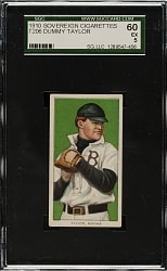 1909-1911 T206 White Border Dummy Taylor SGC EX 60 - Sovereign 350 Back