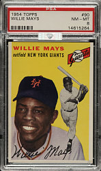 1954 Topps #90 Willie Mays PSA NM-MT 8 (MBA Silver Diamond)