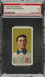 1909-1911 T206 White Border Frank Bowerman PSA EX 5 - Sovereign 150 Back
