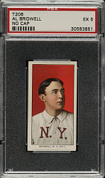 1909-1911 T206 White Border Al Bridwell Portrait No Cap PSA EX 5 - Sovereign 150 Back