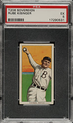1909-1911 T206 White Border Rube Kisinger PSA EX 5 - Sovereign 350 Back - 1 of 2 - Highest Graded!