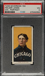 1909-1911 T206 White Border Fielder Jones Portrait PSA VG 3 - Sovereign 150 Back