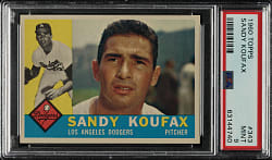1960 Topps #343 Sandy Koufax PSA MINT 9