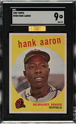 1959 Topps #380 Hank Aaron SGC MINT 9 (MBA Gold Diamond) - 1 of 2 - Highest Graded!