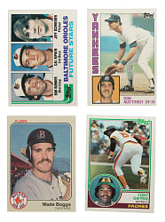 1982 to 1984 Topps and Fleer Complete Set Collection (4 Sets, 3,036 Cards)