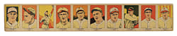 1923 W515-1 Uncut Strip Card Panel with Frank Frisch, Frank Baker, and Burleigh Grimes