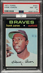 1971 Topps #400 Hank Aaron PSA NM-MT 8 (MBA Silver Diamond)