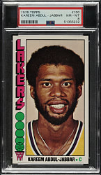 1976-1977 Topps Basketball #100 Kareem Abdul-Jabbar PSA NM-MT 8
