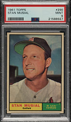 1961 Topps #290 Stan Musial PSA MINT 9