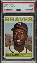 1964 Topps #300 Hank Aaron PSA MINT 9