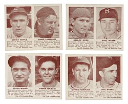 1941 R330 Double Play Collection (34) Including Carl Hubbell, Paul Waner and Lloyd Waner