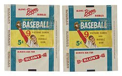 1955 Bowman Five-Cent Wrapper Pair