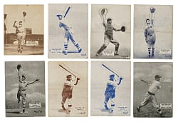 1934-1936 R318 Batter-Up Collection (8) Including Durocher, Terry, Ferrell, and Averill