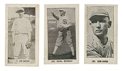 1928 W502 and F50 Yuengling's Ice Cream Trio: Joe Dugan, Sam Jones, and Earl Sheely
