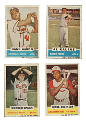 1960 Bazooka Partial Set (23/36) Including Hank Aaron, Warren Spahn, and Al Kaline
