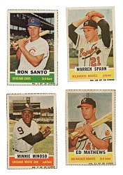 1961 Bazooka Partial Set (22/36) Including Ed Mathews, Minnie Minoso, and Warren Spahn