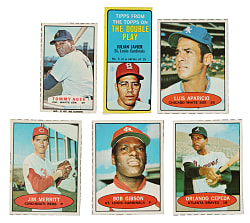 1967 to 1971 Bazooka Collection (6) Including Luis Aparicio, Bob Gibson, and Orlando Cepeda