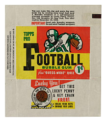 1959 Topps Football One-Cent Wrapper