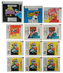 1970 to 1977 Topps and O-Pee-Chee Wrapper Collection (12)