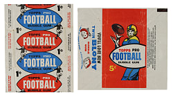 1957 Topps Football Five-Cent and One-Cent Wrapper Pair