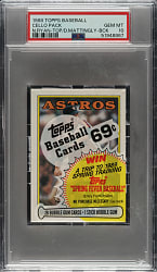 1988 Topps Unopened Cello Pack PSA GEM MINT 10 - Nolan Ryan on Top and Don Mattingly on Back
