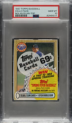 1987 Topps Unopened Cello Pack PSA GEM MINT 10 - Nolan Ryan on Top