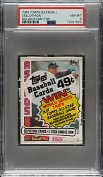 1984 Topps Unopened Cello Pack PSA NM-MT 8 - Nolan Ryan on Top
