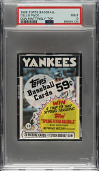 1986 Topps Unopened Cello Pack PSA MINT 9 - Don Mattingly on Top