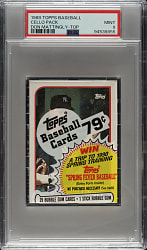 1989 Topps Unopened Cello Pack PSA MINT 9 - Don Mattingly on Top