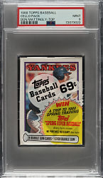 1988 Topps Unopened Cello Pack PSA MINT 9 - Don Mattingly on Top