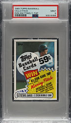 1985 Topps Unopened Cello Pack PSA MINT 9 - Don Mattingly on Top
