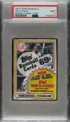 1987 Topps Unopened Cello Pack PSA MINT 9 - Don Mattingly on Top
