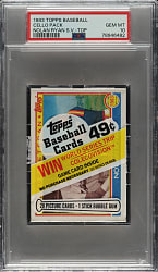 1983 Topps Unopened Cello Pack PSA GEM MINT 10 - Nolan Ryan Super Veteran on Top