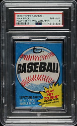 1980 Topps Unopened Wax Pack PSA NM-MT 8