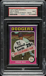 1975 Topps Unopened Cello Pack PSA MINT 9