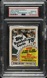 1989 Topps Unopened Cello Pack PSA GEM MINT 10 - Nolan Ryan on Top and Barry Bond on Back