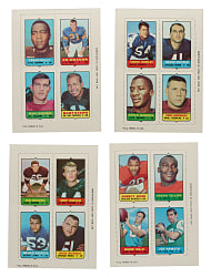 1969 Topps Football 4-in-1 Partial Set (42/66)