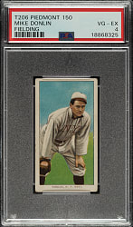 1909-1911 T206 White Border Mike Donlin Fielding PSA VG-EX 4
