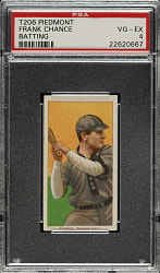 1909-1911 T206 White Border  Frank Chance Batting PSA VG-EX 4